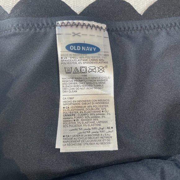 Old Navy Black Bikini Bottom Scallop Edge Large - Picture 4 of 10